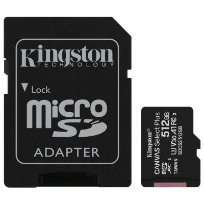 KINGSTON Canvas Select Plus 512GB microSD / UHS-I / CL10 / vč. SD adaptéru