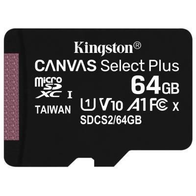 KINGSTON Canvas Select Plus 64GB microSD / UHS-I / CL10 / bez adaptéru