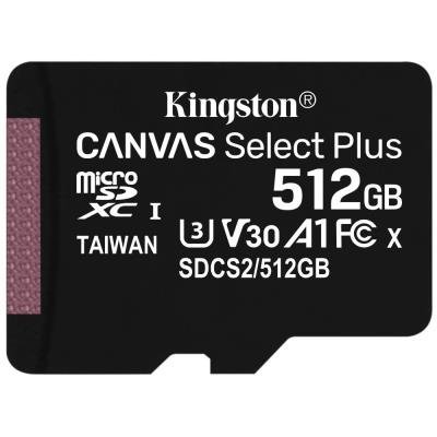 KINGSTON Canvas Select Plus 512GB microSD / UHS-I / CL10 / bez adaptéru