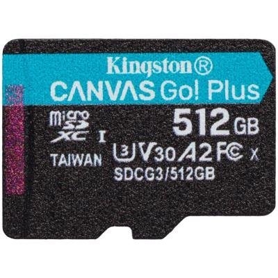 KINGSTON Canvas Go Plus 512GB microSDXC / UHS-I V30 U3 / CL10 / bez adaptéru