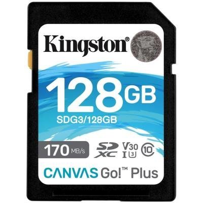 KINGSTON Canvas Go Plus 128GB SDXC / CL-10 / UHS-I / U3 / V30 / 170R