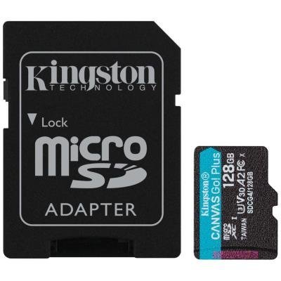 Kingston Canvas Go! Plus Gen4 microSDXC 128GB + SD adaptér