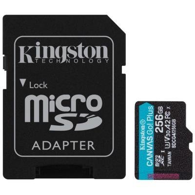 Kingston Canvas Go! Plus Gen4 microSDXC 256GB + SD adaptér
