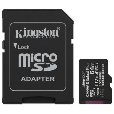 Kingston Canvas Select Plus Gen3 microSDXC 64GB + SD adaptér