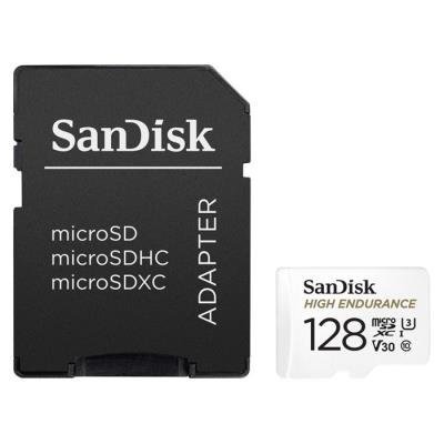 SanDisk High Endurance microSDXC 128GB + SD adaptér
