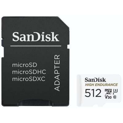 SanDisk High Endurance microSDXC 512GB + SD adaptér