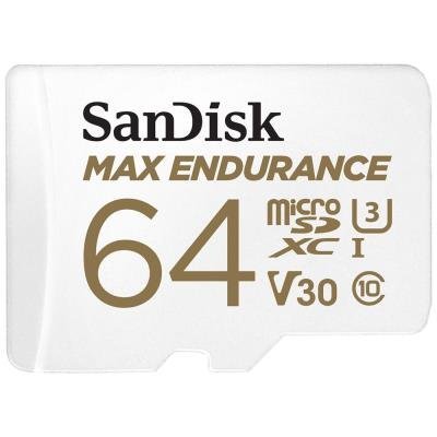 SanDisk MAX ENDURANCE microSDXC 64GB + SD adaptér