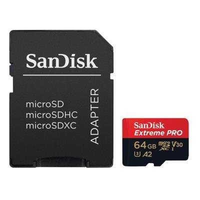 SanDisk Extreme PRO microSDXC 64GB + SD adaptér a 2 roky RescuePRO