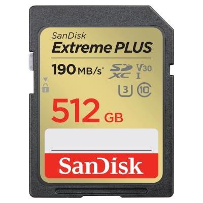 SanDisk Extreme PLUS SDXC 512GB + 2 roky RescuePRO