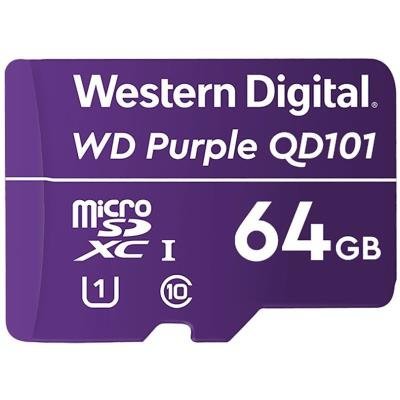 WD PURPLE 64GB MicroSDXC QD101 / WDD064G1P0C / CL10 / U1 / 