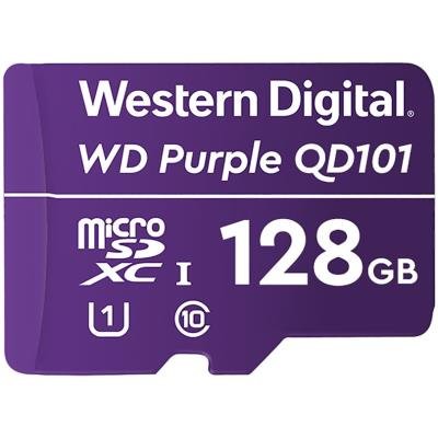 WD PURPLE 128GB MicroSDXC QD101 / WDD128G1P0C / CL10 / U1 /