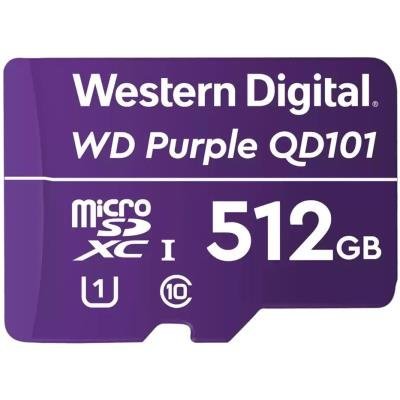 WD PURPLE 512GB MicroSDXC QD101 / WDD512G1P0C / CL10 / U1 /