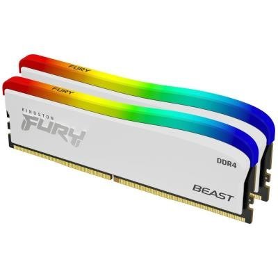 KINGSTON FURY Beast RGB 32GB DDR4 3200MT/s / CL16 / DIMM / Bílá / Kit 2x 16GB