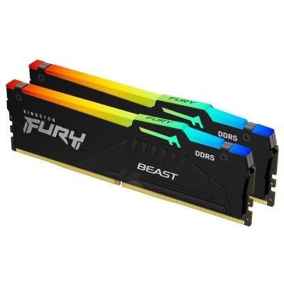KINGSTON FURY Beast Black RGB XMP 16GB DDR5 6000MT/s / CL30 / DIMM / Kit 2x 8GB