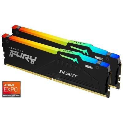 KINGSTON FURY Beast Black RGB EXPO 16GB DDR5 6000MT/s / CL30 / DIMM / Kit 2x 8GB