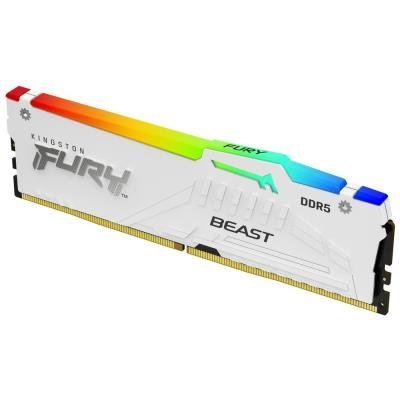KINGSTON FURY Beast White RGB XMP 16GB DDR5 6000MT/s / CL30 / DIMM