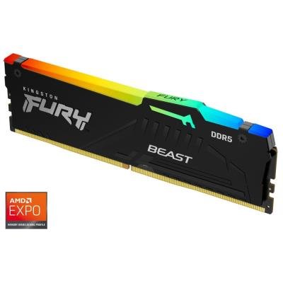 KINGSTON FURY Beast Black RGB EXPO 16GB DDR5 6400MT/s / CL32 / DIMM