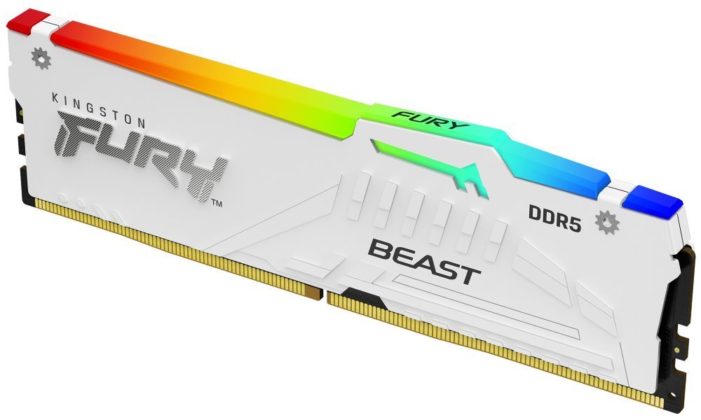 KINGSTON FURY Beast White RGB XMP 16GB DDR5 6400MT/s / CL32 / DIMM