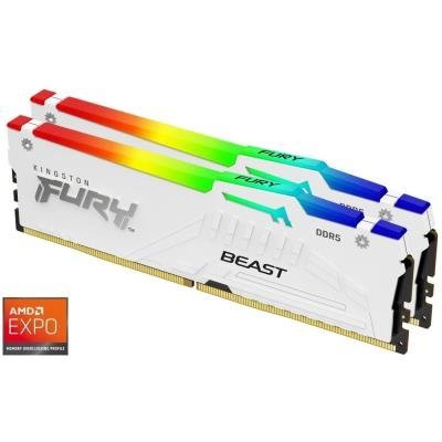 KINGSTON FURY Beast White RGB EXPO 64GB DDR5 6400MT/s / CL32 / DIMM / Kit 2x 32GB