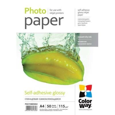 ColorWay samolepící fotopapír lesklý A4 50ks