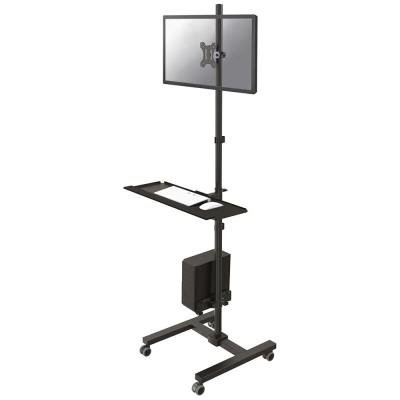 Neomounts  FPMA-MOBILE1700 / Mobile Workplace Floor Stand (monitor, keyboard/mouse & PC) / Black