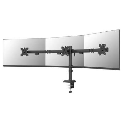 Neomounts NERO Triple Flat Screen Desk Mount 10-27 "(phone holder+Quick-fix clamp/grommet)