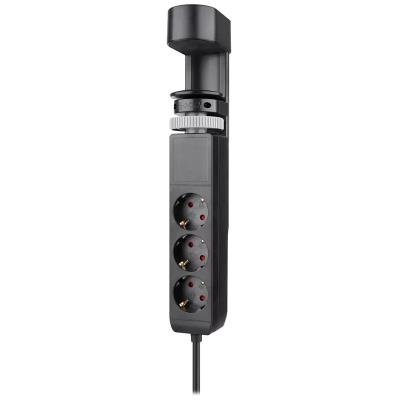 Neomounts DS22-840BL6  VOLT Desk Clamp socket with Quick-charge USB Ports, 3x type-F 230V, 1x USB-A 18W, 2x USB-C 20W
