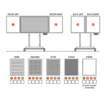 Vogels Potisk 65" tabulí (řádky, body, mřížka, povrch pro křídu, …)