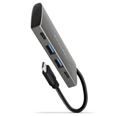 AXAGON hub USB-C SUPERSPEED / HMC-4G2 / USB 3.2 Gen2 / 2x  USB-C / 2x USB-A / 10GB/s / 0,1m