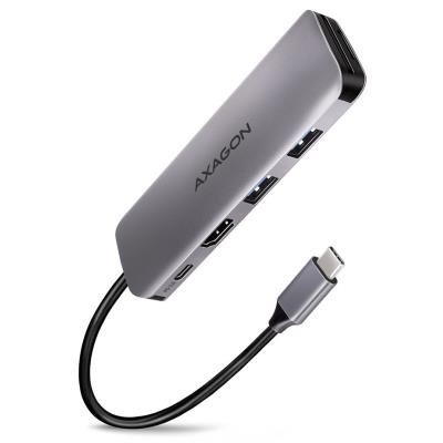 AXAGON hub USB-C / HMC-5 / USB 3.2 Gen1 / 1x USB-C / 2x USB-A / 1x HDMI / microSD/SD / 100W PD / 0,2m