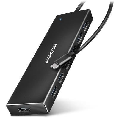 AXAGON hub USB-C / HUE-F7A / USB 3.2 Gen1 / 7x USB-A / hliníkové tělo / 0,3m