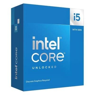 INTEL Core i5-14600KF / Raptor Lake R / LGA1700 / max. 5,3GHz / 6P+8E/20T / 24MB / 125W TDP / bez VGA / BOX bez chladiče