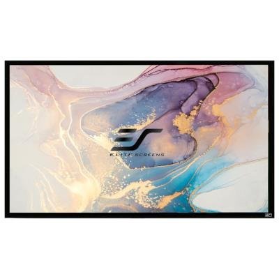 ELITE SCREENS plátno v pevném rámu 100" (254 cm)/ 16:9/ 124 x 221 cm/ Gain 1,1/ rám černý 6 cm