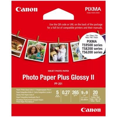 Canon fotopapír Plus Glossy II PP201 3,5"×3,5" 20ks
