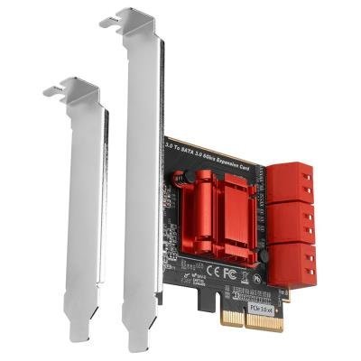 AXAGON řadič do PCIe pro 6x interní SATA 6G / PCES-SA6 / ASM1166 / SP & LP