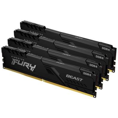 KINGSTON FURY Beast Black 64GB DDR4 2666MT/s / CL16 / DIMM KIT 4x 16GB