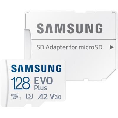 SAMSUNG EVO Plus MicroSDXC 128GB + SD Adapter / CL10 UHS-I U3 / A2 / V30 