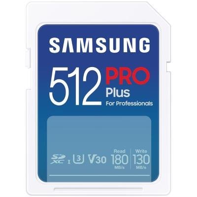 SAMSUNG PRO Plus SDXC 512GB / CL10 UHS-I U3 / V30