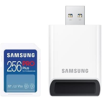 Samsung PRO Plus SDXC 256GB + USB adaptér