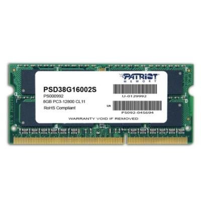 PATRIOT Signature 8GB DDR3 1600MHz / SO-DIMM / CL11 / PC3-12800 