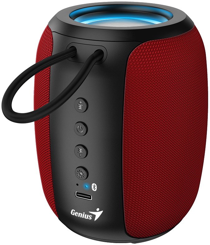GENIUS speakers SP-915BT Red/ Bluetooth 5.3/ 5W/ microphone/ Copilot AI communication/ USB-C charging