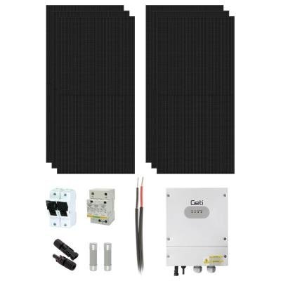 Solarmi fotovoltaický ohřev vody NZÚ, 3,6kWp Mono černý, 4kW GETI MPPT regulátor/měnič