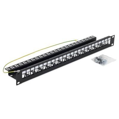 Triton 19' modulární patch panel 1U pro max. 24ks keystone,otvor 14,8x17,5mm RAL7035