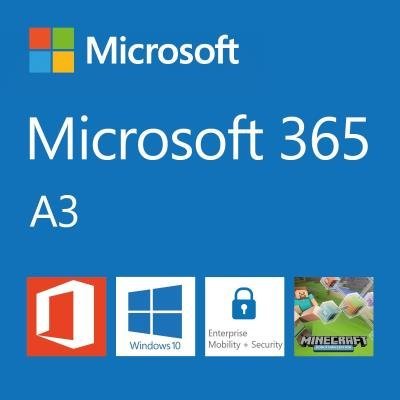 Microsoft CSP Microsoft 365 A3 - Unattended License for students (pro studenty) předplatné 1 rok, vyúčtování ročně