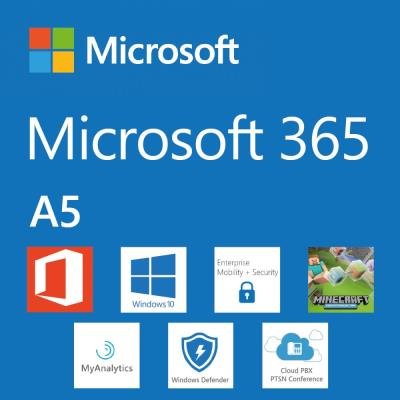 Microsoft CSP Microsoft 365 A5 for students (pro studenty) předplatné 1 rok, vyúčtování rměsíčně