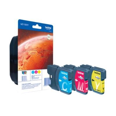 Inkoustová náplň Brother LC1105HY-RBWBP CMY