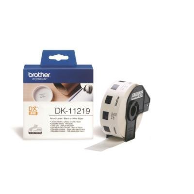 BROTHER papírové štítky DK-11219/ QL/ kulaté/ 1200ks/ průměr 12mm
