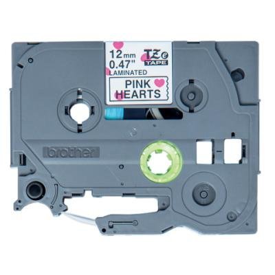 Páska Brother TZE-MPPH31 s růžovými srdci 12mm