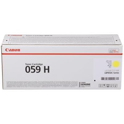 Canon originální vysokokapacitní toner Cartridge 059 H Y Toner žlutý, LBP852Cx, kapacita 13 500 stran