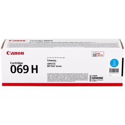 Canon originální vysokokapacitní toner Cartridge 069 H C azurový, MF752Cdw, 754Cdw, LBP673Cdw, kapacita 5 500 stran